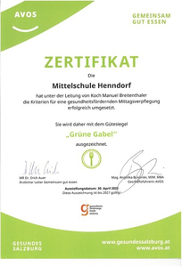 zertifikat grune gabel